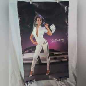 Vintage Miss Direct Connection 1985 Linda Dodge Daytona Racing Poster 24x39